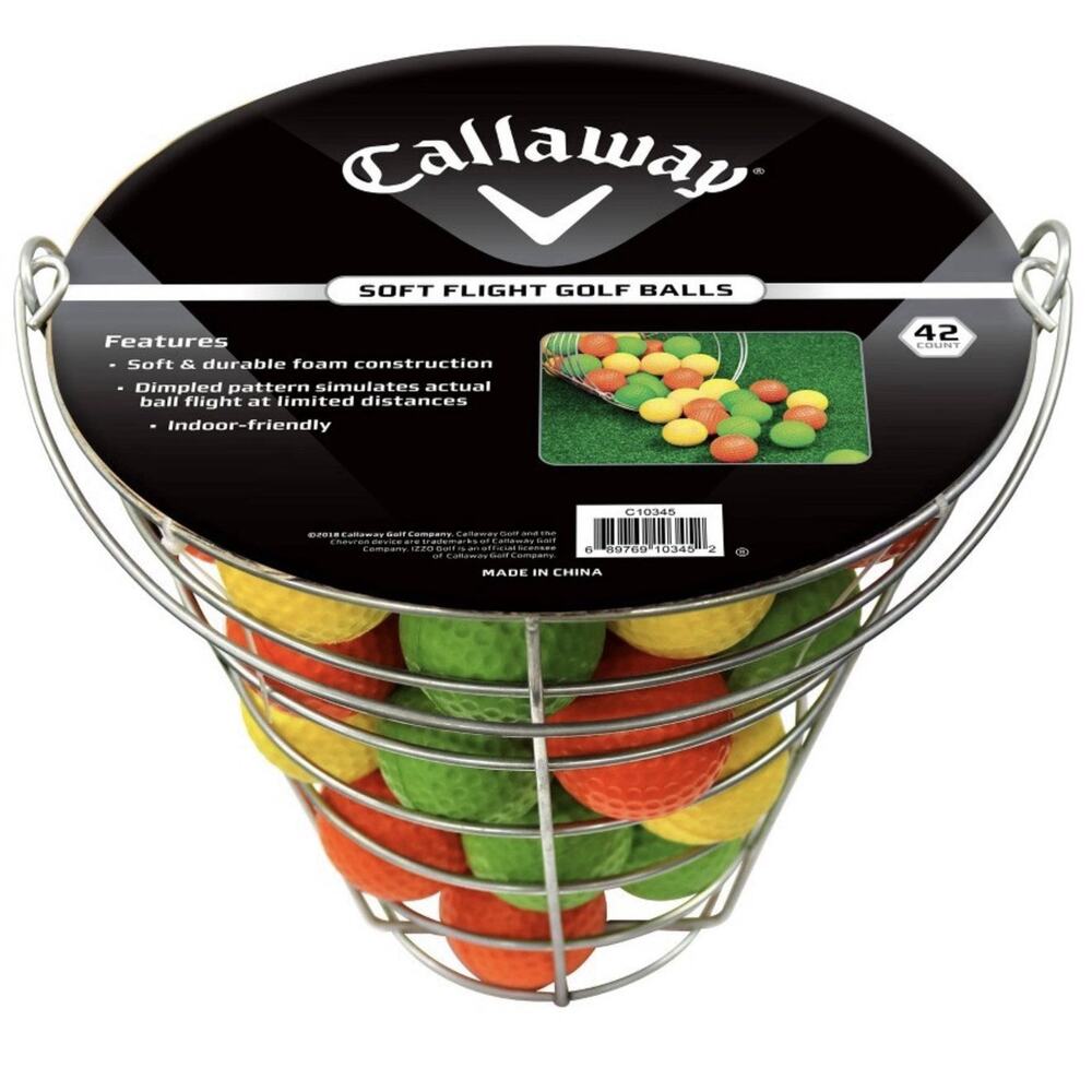 Callaway Assorted Soft Flight Golf Balls in Basket: Foam Practice Sport Balls